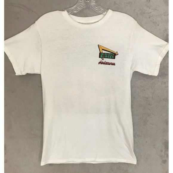 In-N-Out‎ Burger Arizona Shirt Mens Small Palm Trees Graphic Short Sleeve White - Picture 2 of 5